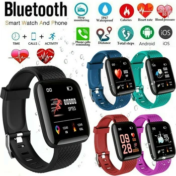 

Smart Watch Bluetooth Sport Clock Health Smart Wristband Heart Rate Fitness Pedometer Bracelet Life Waterproof Men Women Watch