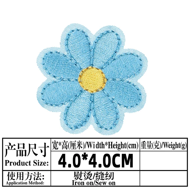 Flower Embroidered Patches for Clothing Thermoadhesive Badges Patch Thermal Stickers for Fabric Clothes Appliques Decoration 2176