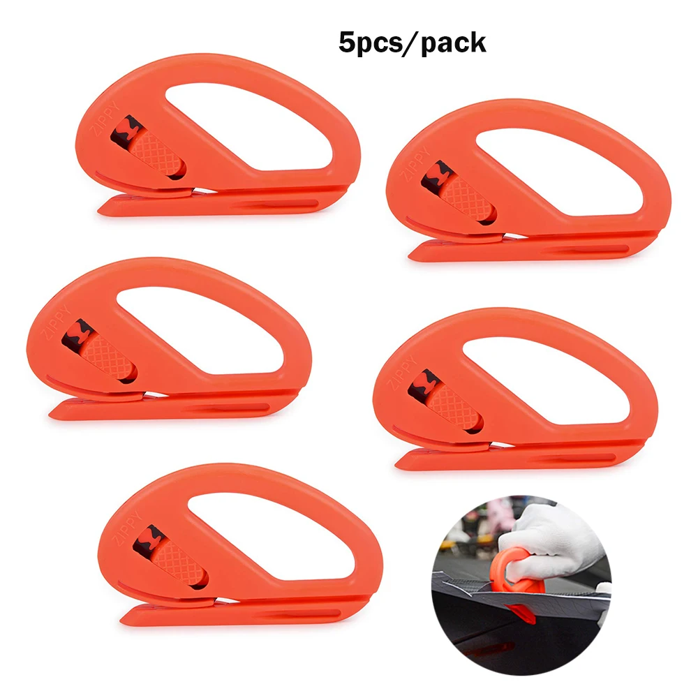 

FOSHIO 5PCS Safety Vinyl Cutter Car Wrapping Sticker Decals Cutting Tool Carbon Fiber Film Cut Knife Wrap Auto Goods Accessories