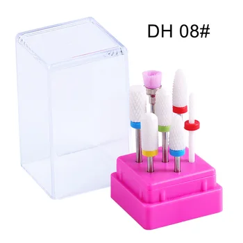 

With Shank Milling Gel Clean Nail Art Tools Ceramic Pedicure Professional Accessories Drill Bits Set Multifunctional Polishing