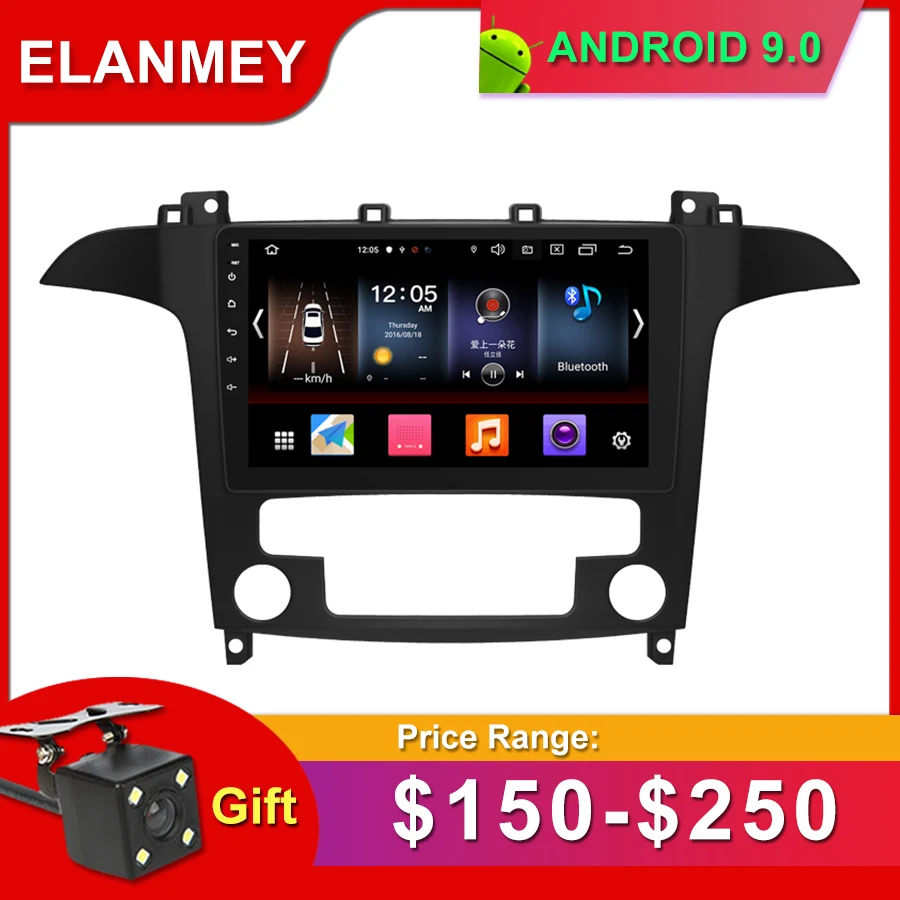 

Gift Camera Car Radio for FORD S-MAX 08-10 Android 9.0 GPS Navigation Bluetooth Touch screen wifi Car Audio Stere car Multimedia