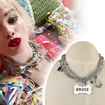 

Cosplay Birds of Prey Harley Quinn Necklace Earring Suicide Squad Harley Quinn Accessories Costume Halloween Party Prop