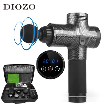 

Massage Gun Fascia Massage LCD Display With 6 Massage Heads Body Slimming Therapy Deep Muscle Massager