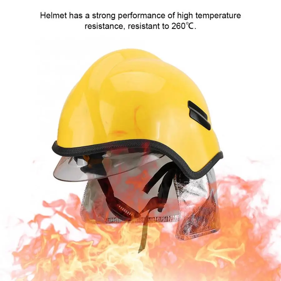 

Protective Fireproof Firefighter Safety Helmet Anti-corrosion Radiation Heat Resisting resistant to 260 degrees Celsius
