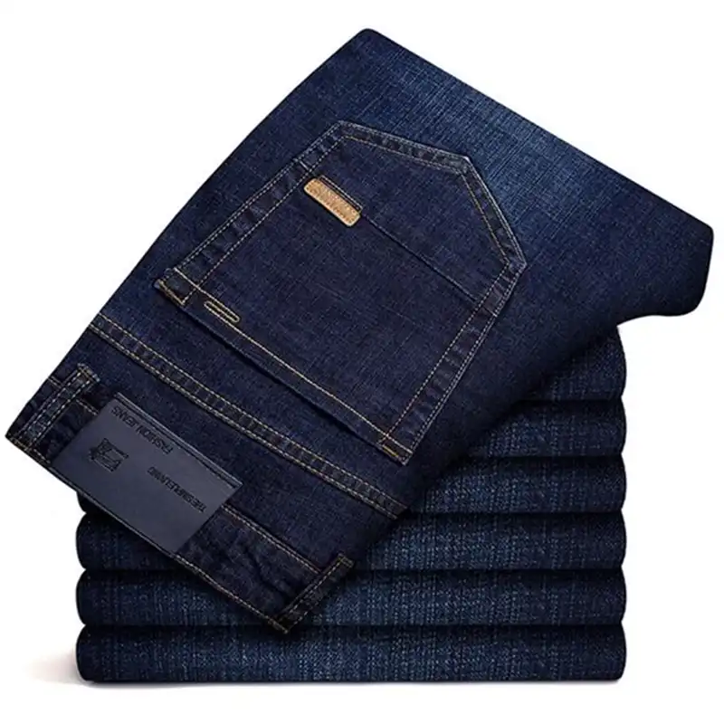 春秋の新メンズの弾性綿ストレッチジーンズパンツスリムフィットデニムズボンメンズブランドファッション ジーンズ Aliexpress