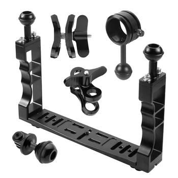 

Diving Camera Housing Handle Tray Grip Bracket Kit Handheld Grip Stabilizer Rig for Action Camera Underwater Photography