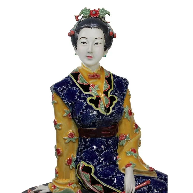 Китайские антикварные Jinling Twelve фарфоровые красивые женские статуэтки классические женские скульптуры домашний декор коллекционные R2398