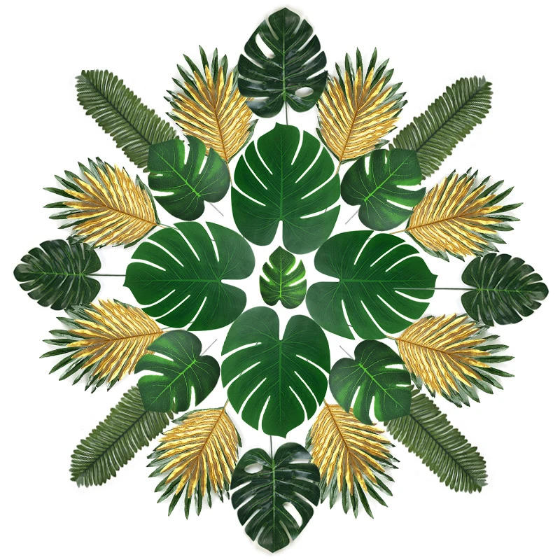 Натуральный Свадебный декор, искусственные листья черепахи, тропические Пальмовые Листья, зеленая ива, для дома, дня рождения, вечерние украшения