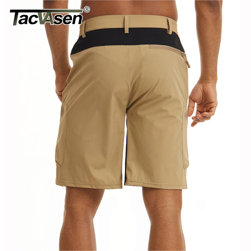 Men Summer Outdoor Shorts Quick Dry Knee Length Hiking Fishing Running Lightweight Multi-Pockets Workout