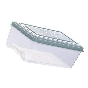 

1 Pc Refrigerator Storage Box Kitchen and Refrigerator Organization Transparent Food Storage Container for Kitchen Fridge (Blue)