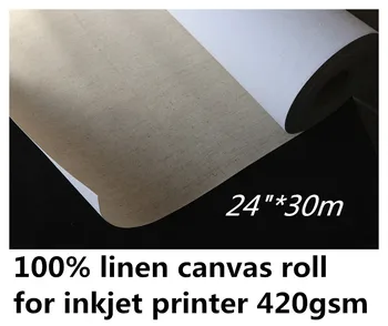

24"x30m Economical Artist Printing Linen Cotton Wide Format Inkjet Canvas Roll