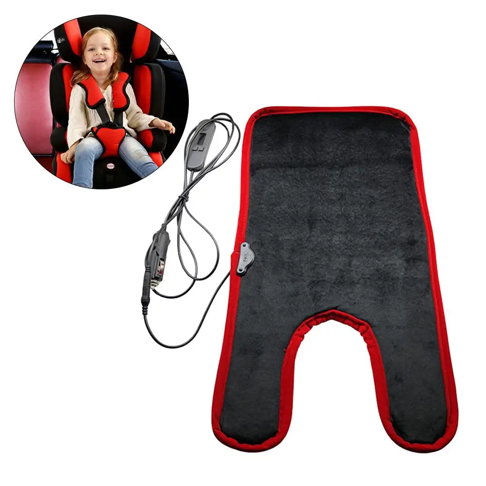 

12V Safety Car Baby Heated Seat Cover Waterproof Non-skid Heater Heating Cushion Warmer Pad For Children Temperature Adjustable