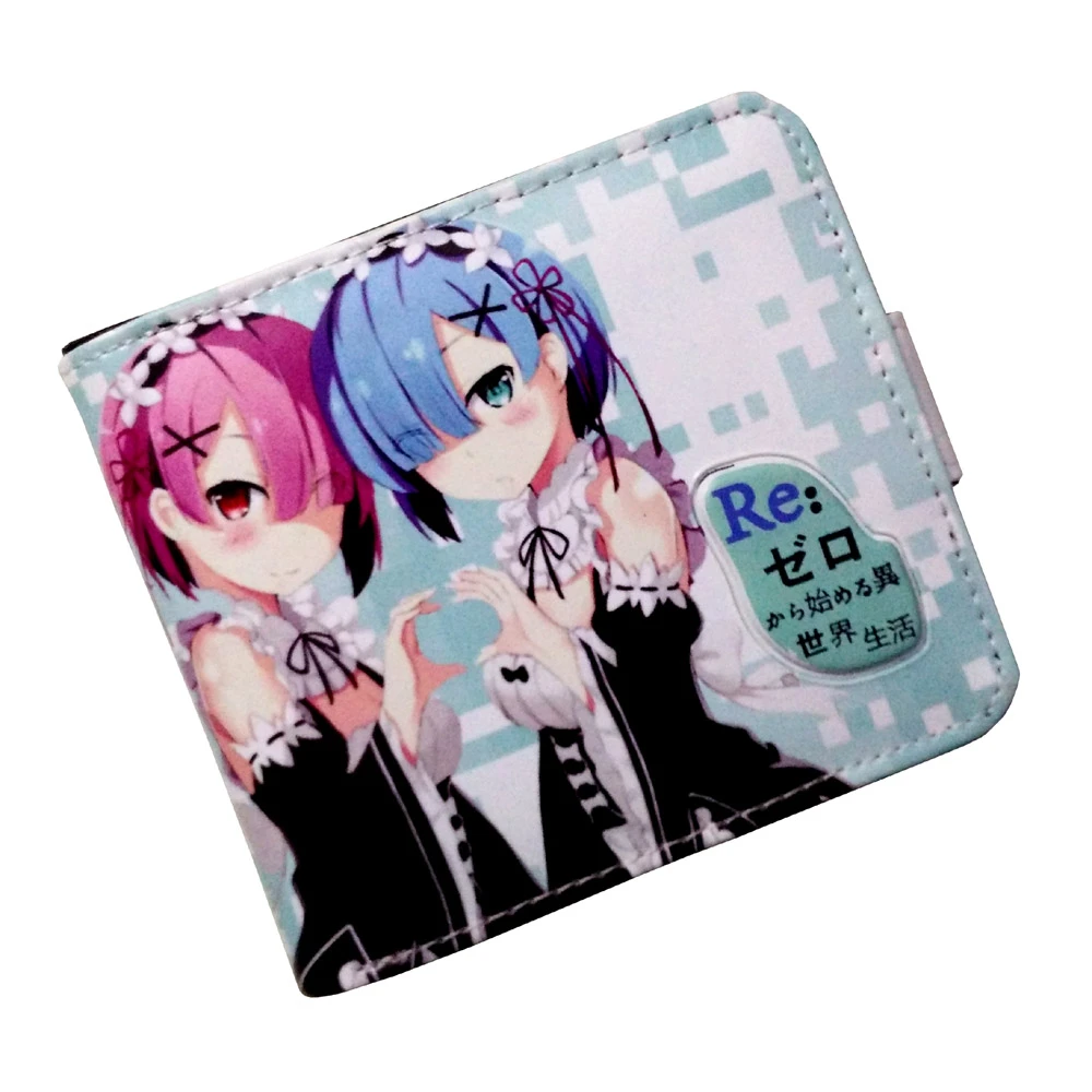 アニメre ゼロカラハジメールイセカイセイカツレムラムpuショートボタンウォレット プレーンアニメマーク付き財布 Button Wallets A Pursemark Purse Aliexpress