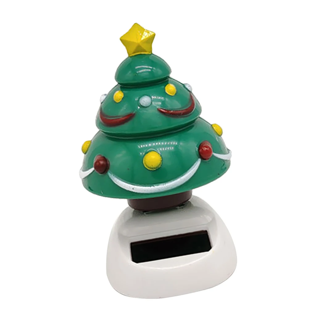 Solar Powered Dancer Toy Bobbing Christmas Tree Car Auto Home Decoration