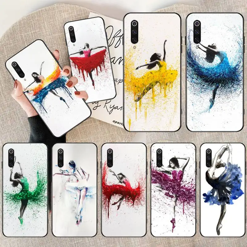 Чехол для телефона PENGHUWAN Ballet Girl dancing Black мягкий чехол Xiaomi Mi9 9SE 8SE Pocophone F1 Mi8 Lite |