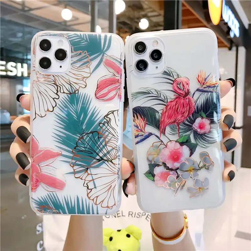 ファッションレトロカラフルな花のケースのため 11 プロマックス Se Xr Xs 7 8 プラス葉の花マットソフトシリコン裏表紙 フリップケース Aliexpress