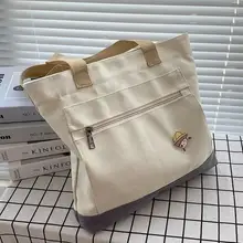 

High Capacity Canvas Tote Handbag for Women 2021 Fashion Trends Shopper Shoulder Shopping Bag Shopping Street School Tote Bag