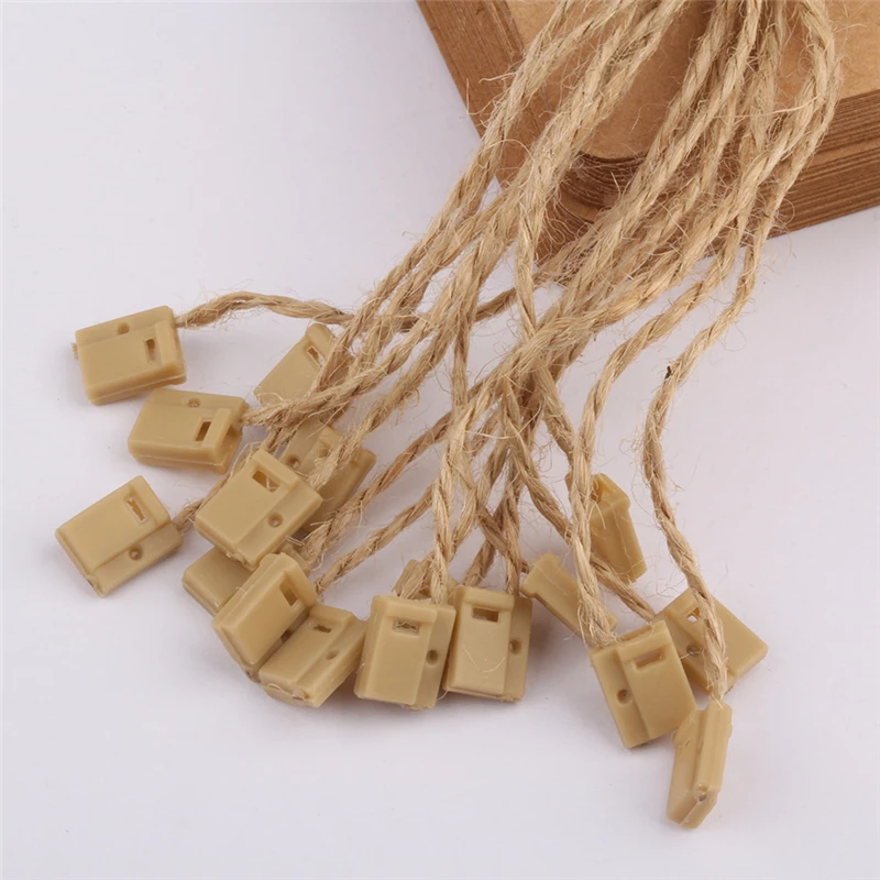 1000 pieces/lot jute hemp hang tag string in apparel 7 inches retro jute hang tag string cord for garment price label