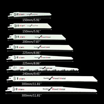 

4/8pcs Assorted Reciprocating Saw Blade Set Fitting for Metal Wood Cutter Tools 40JE