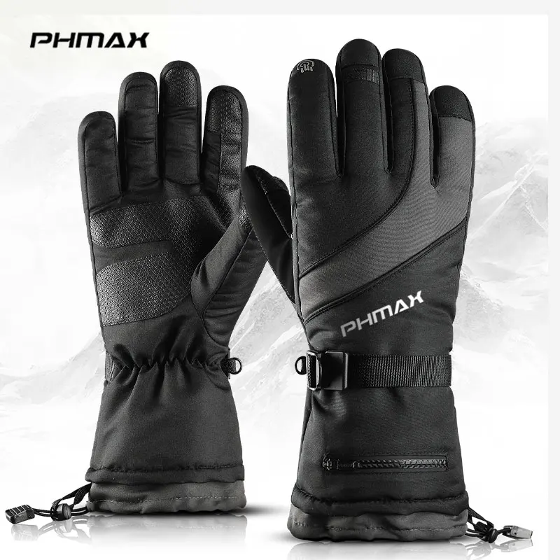 Ski-Gloves Skiing-Skating Snowboard Touch-Screen Waterproof Winter Women PHMAX for Keep-Warm