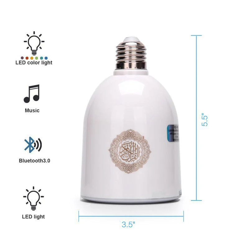 Musulmán altavoz Quran con LED lámpara con Control remoto 8G FM función de apoyo MP3 FM TF Tarjeta de Radio