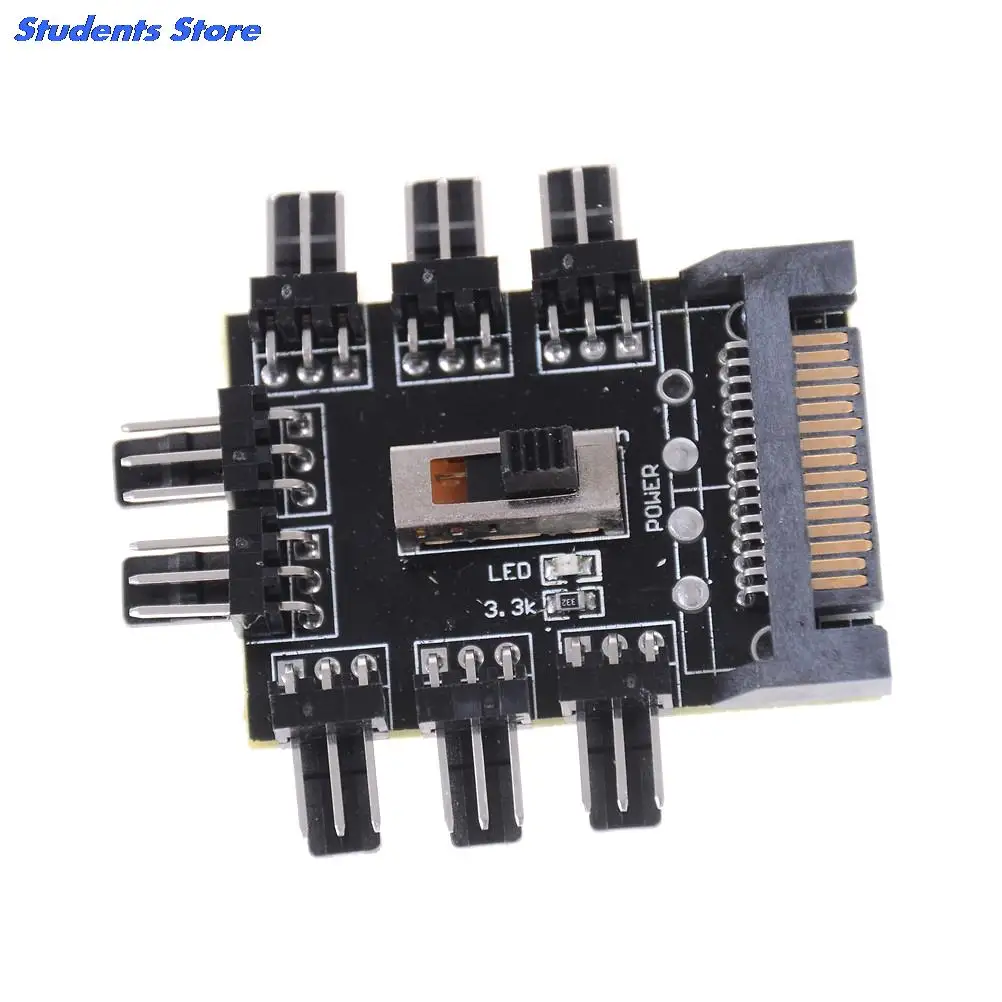 ПК 12V SATA 1 до 8 3pin разъем питания PCB адаптер 1To способ охлаждения разветвитель