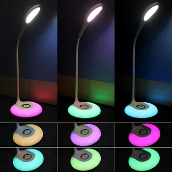 

Colorful Table Lamp USB Charging Children Learning Lamp Ambient Function Desk Lamp Touch White LED Dimmable Brightness