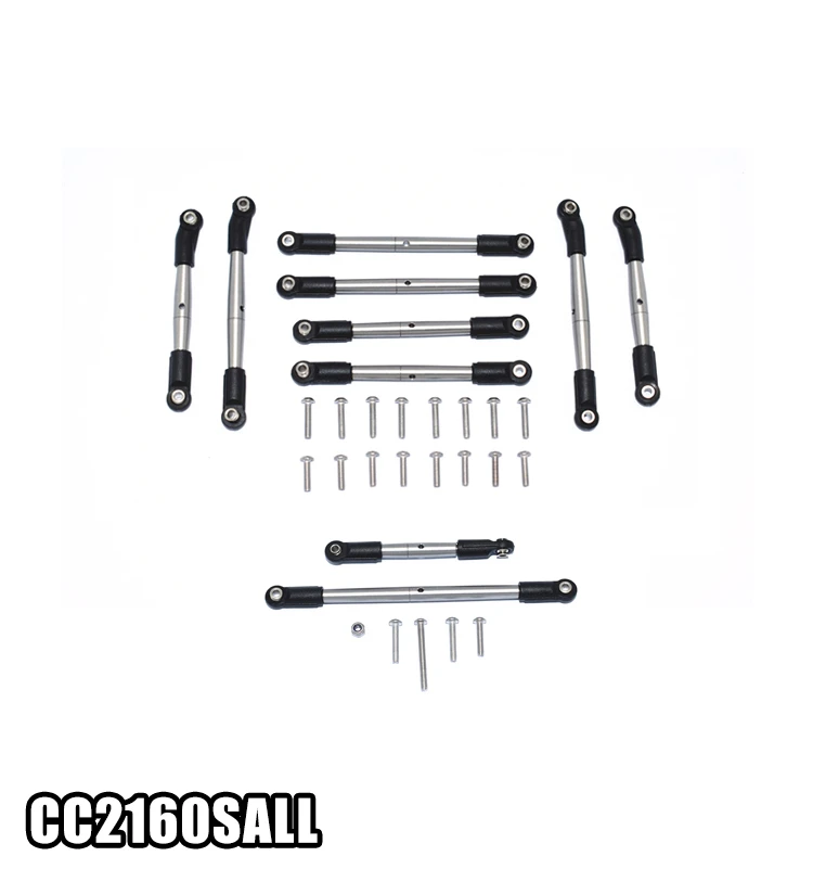 stainless steel adjustable turnbuckles set for tamiya cc02 4wd g500 rc car parts parts accessories aliexpress