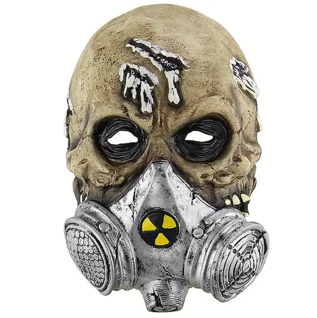 US $15.18  Factory price Biochemical antivirus skull Mask Skull Head mask Halloween Bar Party Latex Horrible M