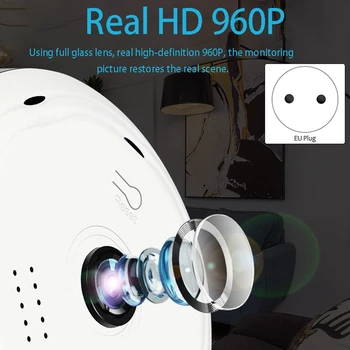 

QJ3-360 degree Panoramic WIFI Surveillance Camera Web Infrared Night Vision Cloud Storage for Home Shop Office