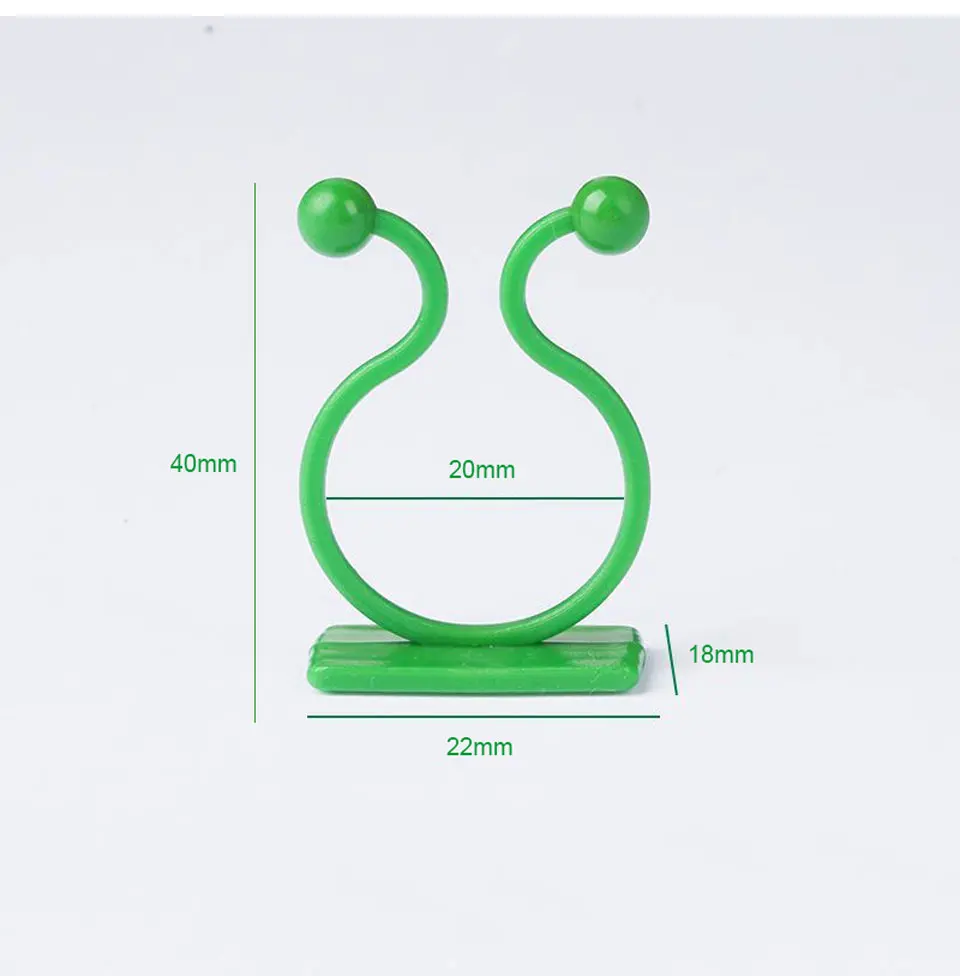 100 Clips De Fixation Murale Pour Plantes Grimpantes – Autocollants, Blanc, 3,5 X 2 X 2 Cm, Matériau ABS