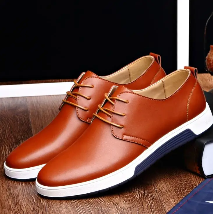 2020 men's shoes new leather shoes formal dress European and American men's casual leather shoes men's shoes leather shoes