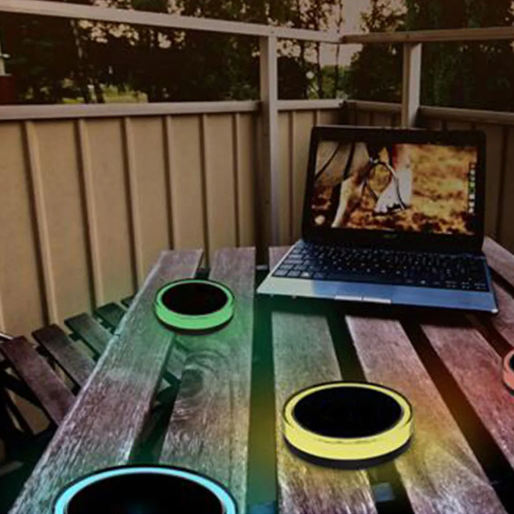 Pool With Battery Decorative LED Recessed Lawn Landscape Walkway Floor Lamp Solar Garden Lights Courtyard Outdoor Waterproof
