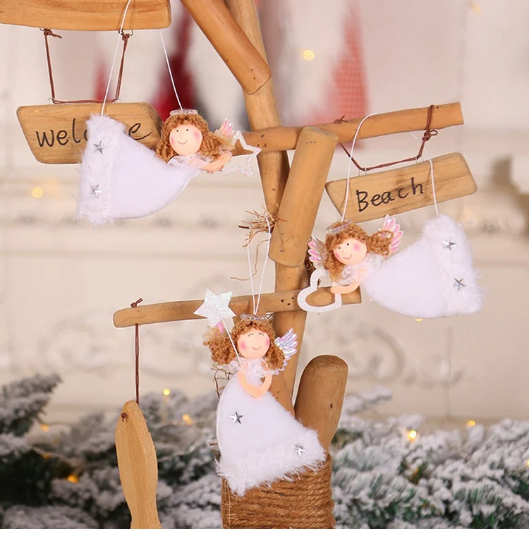 FENGRISE Рождественские куклы-ангелы рождественские украшения для дома рождественские украшения, подвески для детей Подарки год