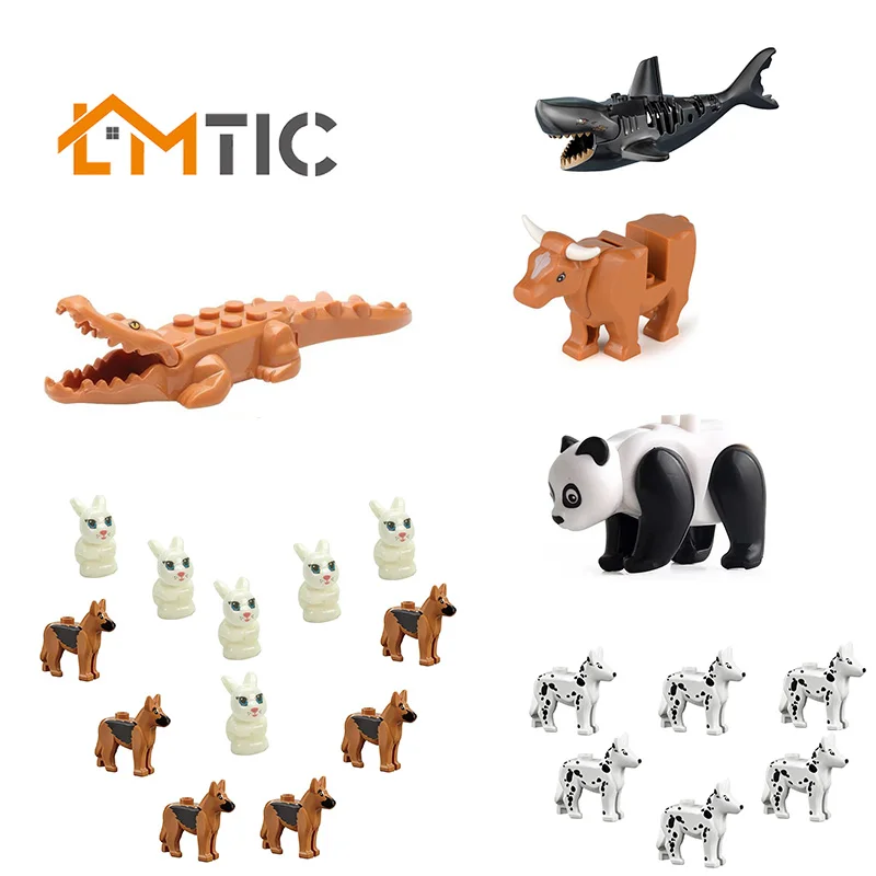 Конструктор MOC милые животные аксессуары для сборки кролик панда собака