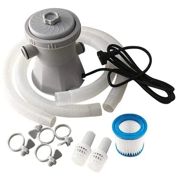 

Swimming Pool Filter Pump Set 300 Gallon Electric for Swimming Pool Hot Tub Circulation Filter Water Pump UK plug