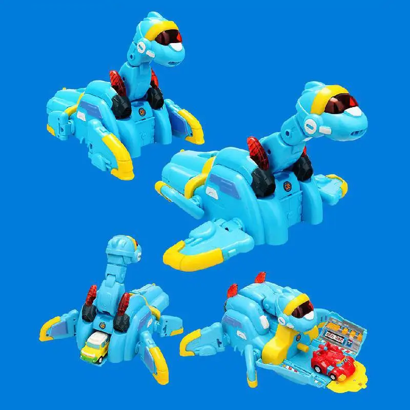 Лидер продаж автомобиль трансформер Gogo Dino экшн карта база Rex / Ping/Tomo детская