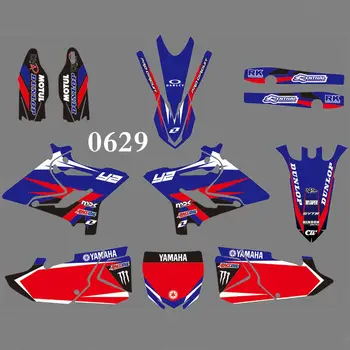 

Full Graphics Decals Stickers Kit Custom Number Name Glossy Stickers Waterproof FOR YAMAHA YZ125 YZ250 2015 2016 2017 2018 2019