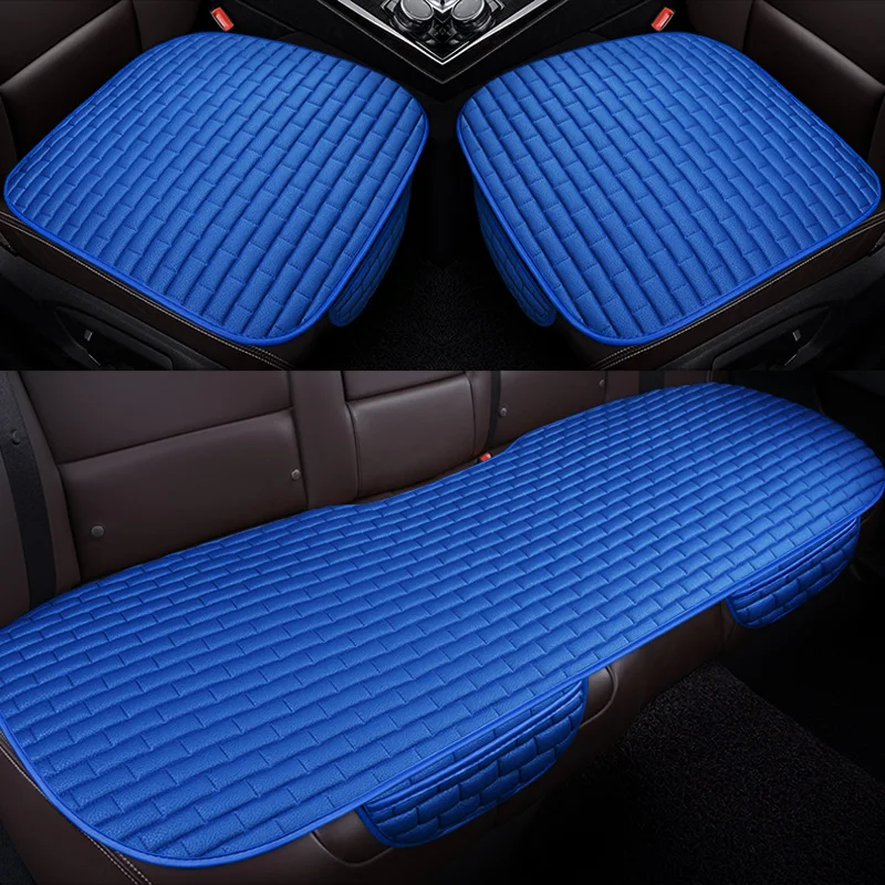 Cubierta de asiento de coche de material de tela azul y negro 9pc Set para caber Kia Magentis NIRO 