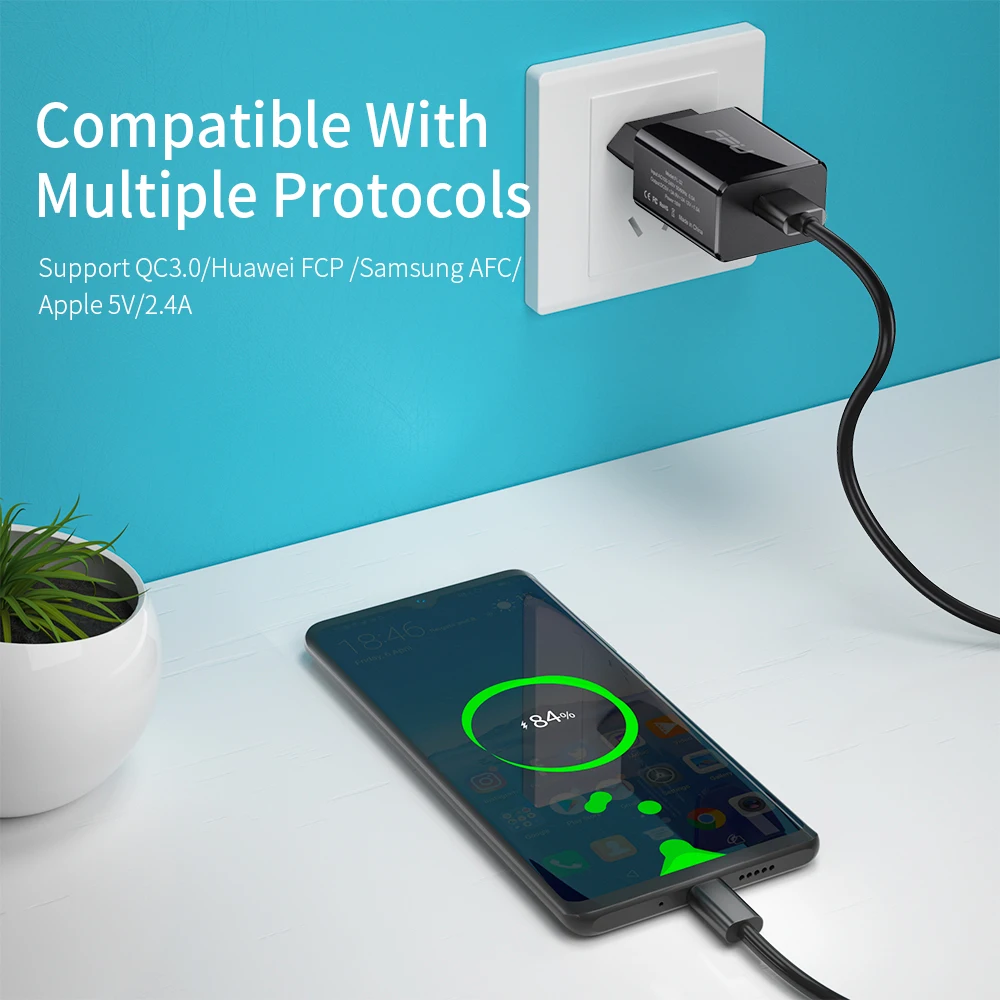 FPU Быстрая зарядка 3,0 ЕС быстрое зарядное устройство для iPhone X 8 iPad QC3.0 QC USB зарядное устройство адаптер для Xiaomi Mi samsung зарядное устройство для мобильных телефонов