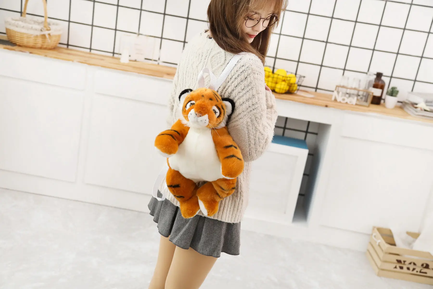 Дропшиппинг плюшевый тигр рюкзак Peluche животные игрушка Тигры детский сад малыш школьная сумка для детей Подарки для детей