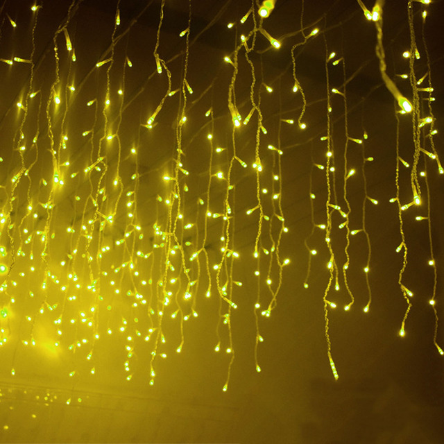 Rain Curtain LED Waterfall String Lights 8 Lighting Modes Garden Fairy Wedding Party Balcony Gypsophila Lamp Decoration