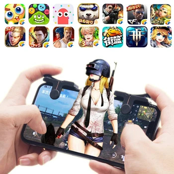 

Black Gamepad Joystick For PUBG Gaming Trigger Smart Fires Button Aim Key L1R1 Shooter Trigger Controller For Mobile Phone Game