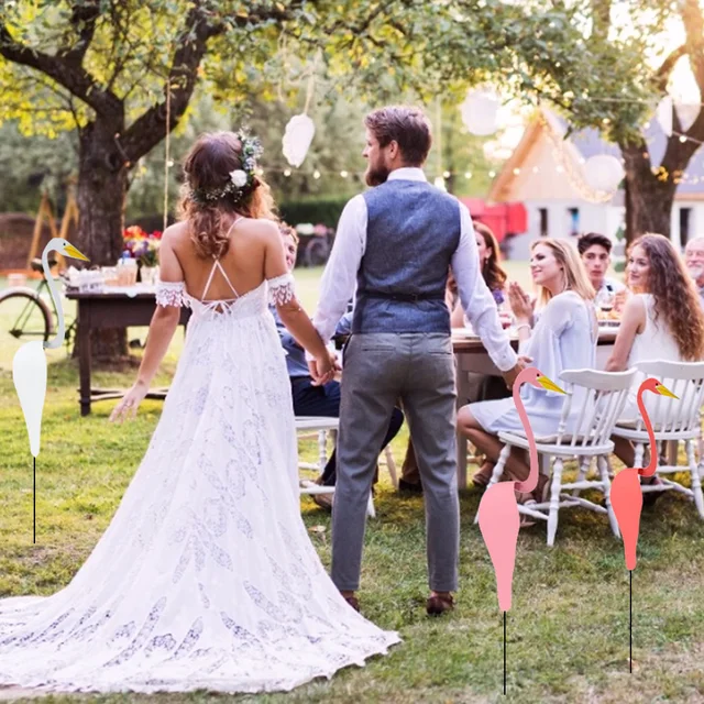 Szeszélyes Madár Rózsaszín Flamingó Otthoni Kerti Bútor Dekoráció Abszolút Gyönyörű, Egyedi Dinamikus Forgó Kavargó Kellékek - Image 3