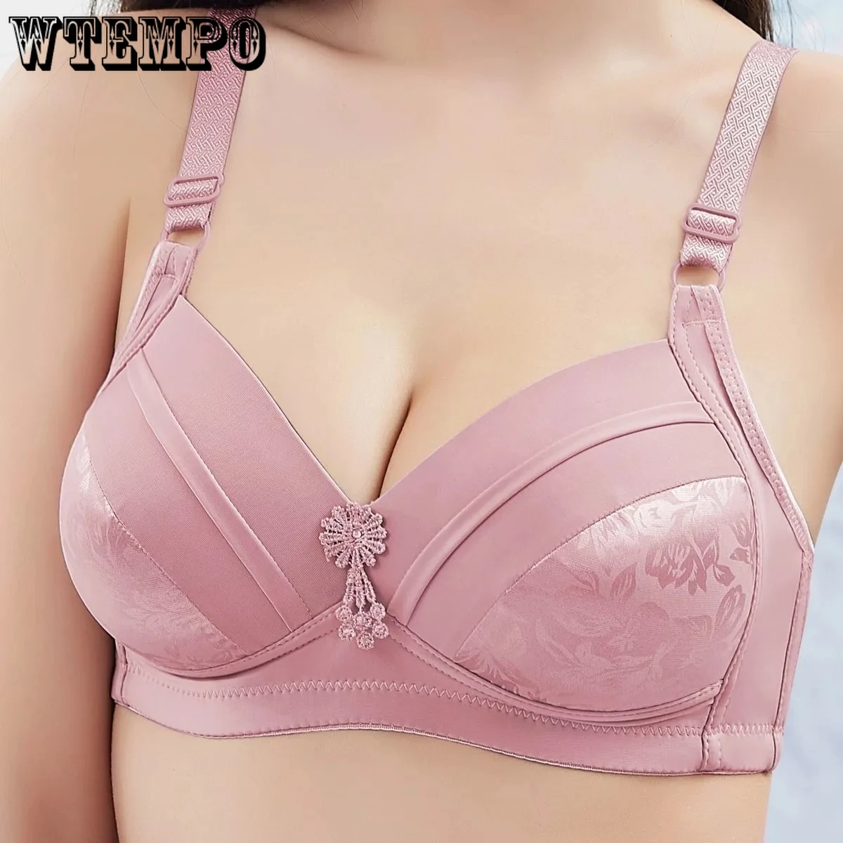 Push Up Bra for Women Plus Size Underwear Seamless Thin Wireless