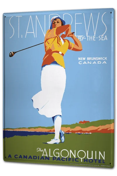 Cartel de hojalata Retro Golf Canada | Дом и сад