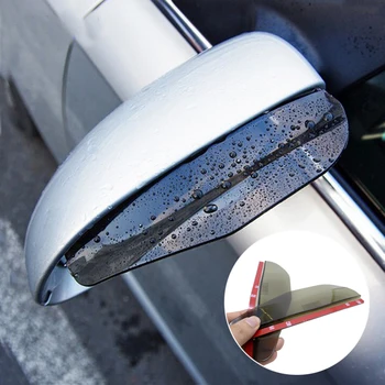 

2x Car Rearview Mirror Rain Eyebrow Rear View Mirror Sticker For LADA Priora Sedan sport Kalina Granta Vesta X-Ray XRay