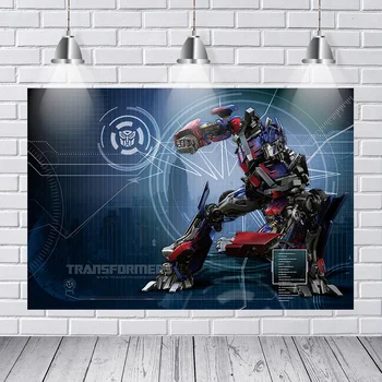 

Transformers Optimus photography background children's party birthday party custom polyester vinyl photo backdrop