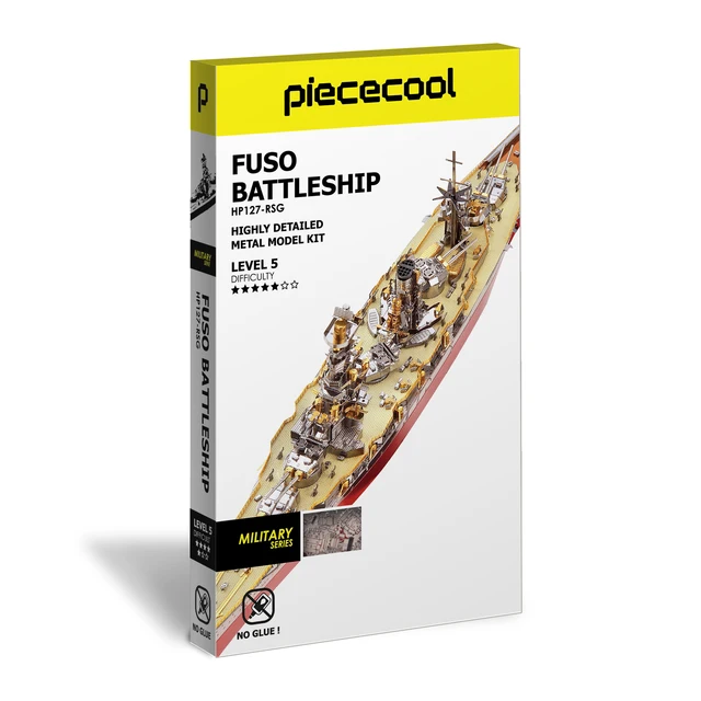 Piececool 3D Metal Puzzle Model Building Kits-Fuso Battleship DIY Jigsaw Toy ,Christmas Birthday Gifts for Adults Kids 5