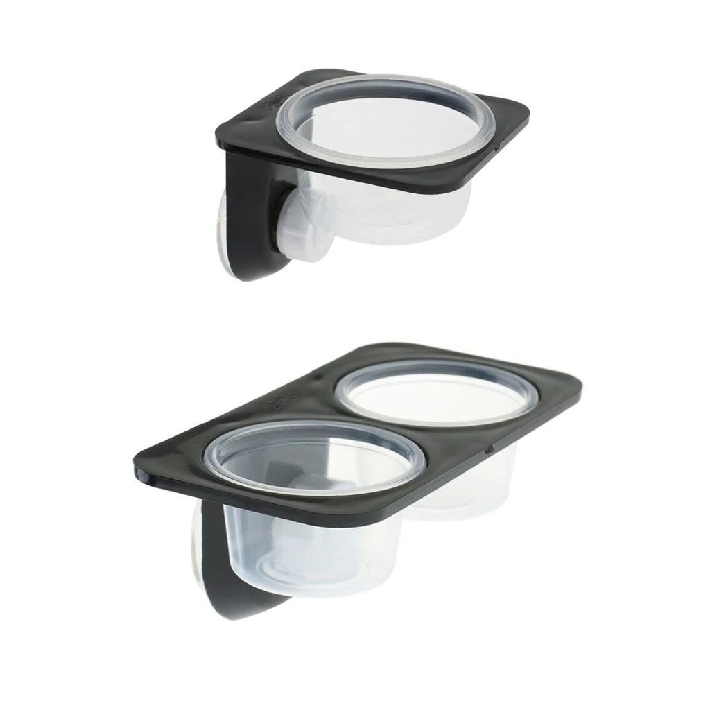 Reptiles & Amphibians Lizard Gecko Suction Cup Feed Bowls Food Container with Bowl for Reptile Food and Water Feeding
